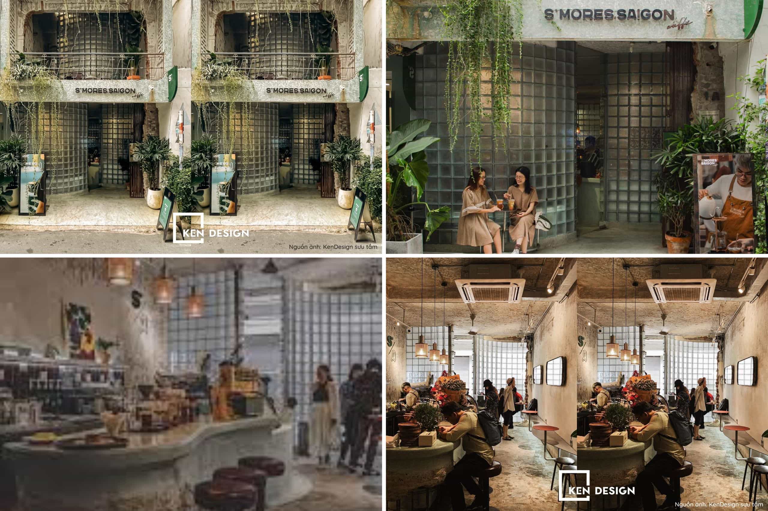 mẫu quán cafe phong cách Rustic